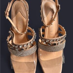 Tan Embellished Women's Sandals